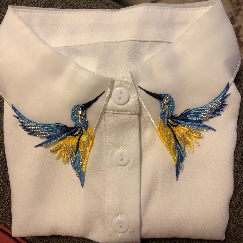 Embroidery Bird Collar
